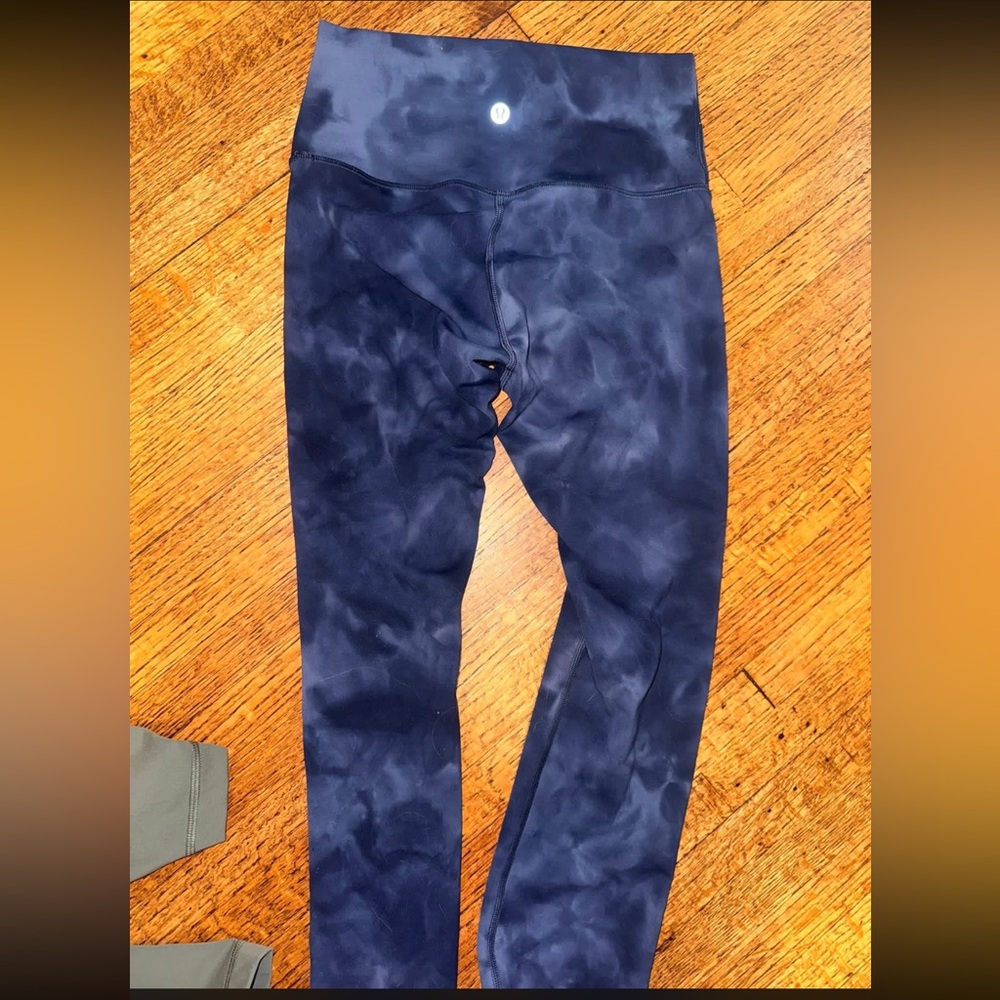 lululemon athletica Navy Tie-Dye High-Rise Leggings